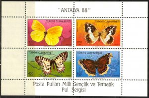 Turkey 1988 Butterflies S/S MNH