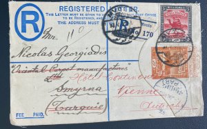 1912 Mvolo Sudan Registered Front Cover To Vienna Austria