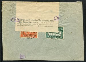 Germany Inflation 1922 Berlin Censor Registered