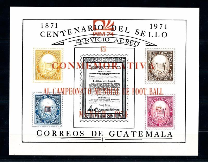 [60844] Guatemala 1974 World Cup Soccer Football Germany Ovp in red MNH Sheet