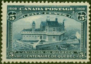 Canada 1908 5c Indigo SG191 Fine MM 