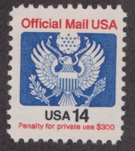 O129A 14c Official Mail MNH Single