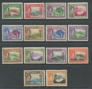 Dominica KGVI 1937-47 set mint o.g. hinged