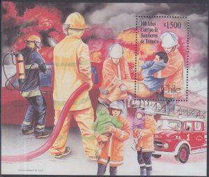 CHILE Sc# 1278 MNH S/S - FIRE DEPARTMENT CENTENARY