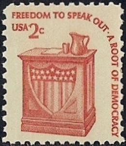 #1582B 2 cent Freedom to Speak Out mint OG NH VF-XF