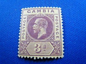 GAMBIA  1917  -  SCOTT # 75a  -  MLH      (Hg4)