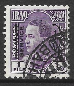 Iraq O72: 1f King Ghazi I, overprinted, used, F-VF