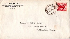 United States New York Hammondsport 1926 numeral duplex  2c White Plains  Cor...