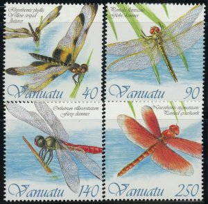 Vanuatu #1020-1023 Dragonflies Insects Nature Postage Stamps 2012 Mint LH