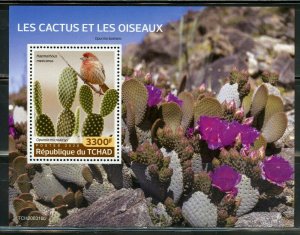 CHAD 2020 CACTUS AND BIRDS  SOUVENIR SHEET MINT NEVER HINGED