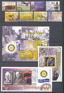 PAPUA NEW GUINEA ROTARY MNH+Mini Sheets MNH(11 Items)PAP302