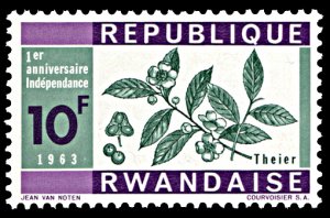 Rwanda 35, MNH, First Anniversary of Independence, Tea