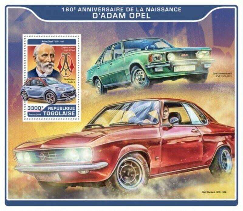 Togo - 2017 Adam Opel Anniversary - Stamp Souvenir Sheet - TG17212b