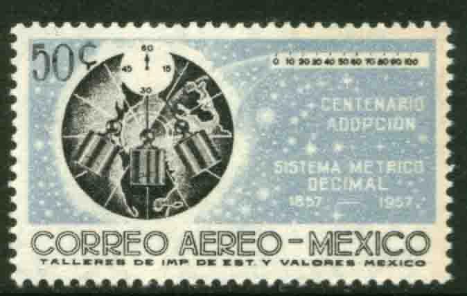 MEXICO C241, Centenary of adoption of the Metric System MINT, NH. F-VF.