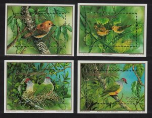 Cook Is. WWF Endangered Birds 4 MSs 1989 MNH SG#MS1226 MI#Block 189-192