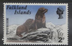 Falkland Is.- Scott 227- Fur Seals - 1974- MNH - Multi - 2p Stamp