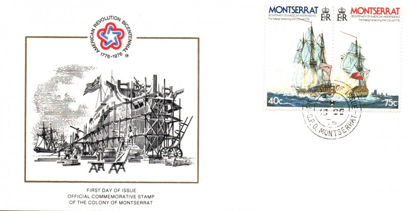 Montserrat 361a Sailing Ships U/A FDC