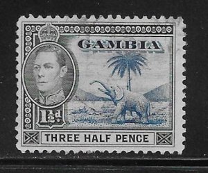Gambia 134A 1 1/2d Elephant single Used