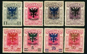Albania #120-122 #124-128 Postage Stamp Collection Europe 1920 Mint LH OG