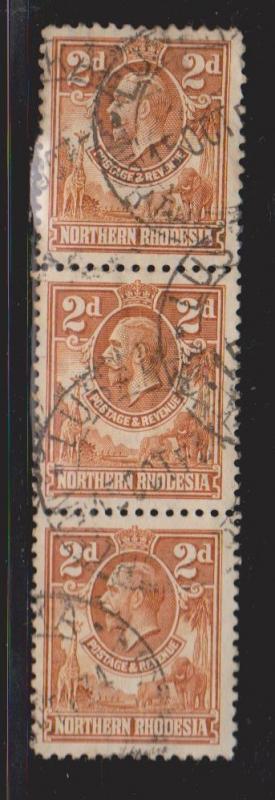 NORTHERN RHODESIA Scott #47 Used - King George V Strip Of 3