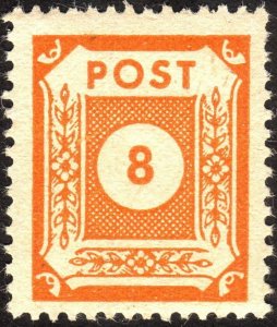 1945, Germany East Saxony 8pfg, MNH, Sc 15N19