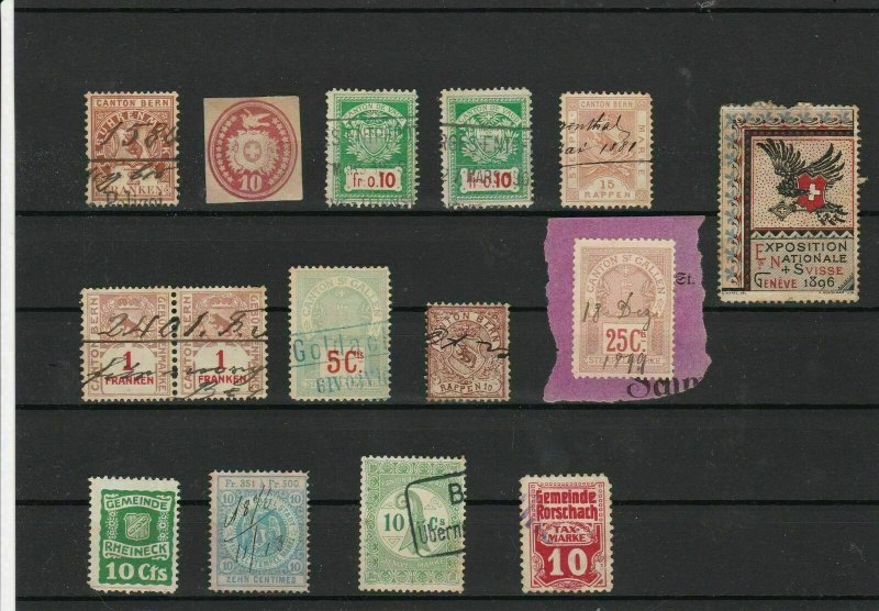 Switzerland Revenue Stamps ref 21888