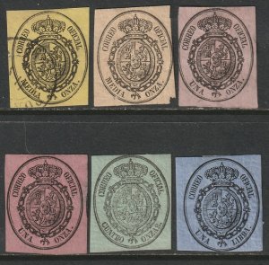 Spain 1855 Sc O5-O8 official set includes O5a,O6a most MH with DG