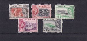 SA15g Dominica 1954 Queen Elizabeth II and Landscapes used stamps