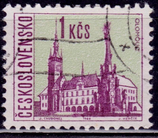 Czechoslovakia, 1966, Town of Olomouc, 1k, sc#1348D, used