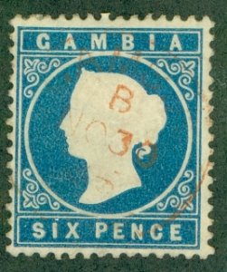 GAMBIA 10 USED (RL) 2808 CV $45.00 BIN $21.50