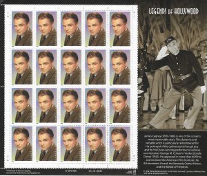 US#3329 $0.33 James Cagney (MNH) pane of 20 CV $23.75