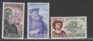 Spain # 1933-1935, Navigators, Mint Hinged, 1/3 Cat.