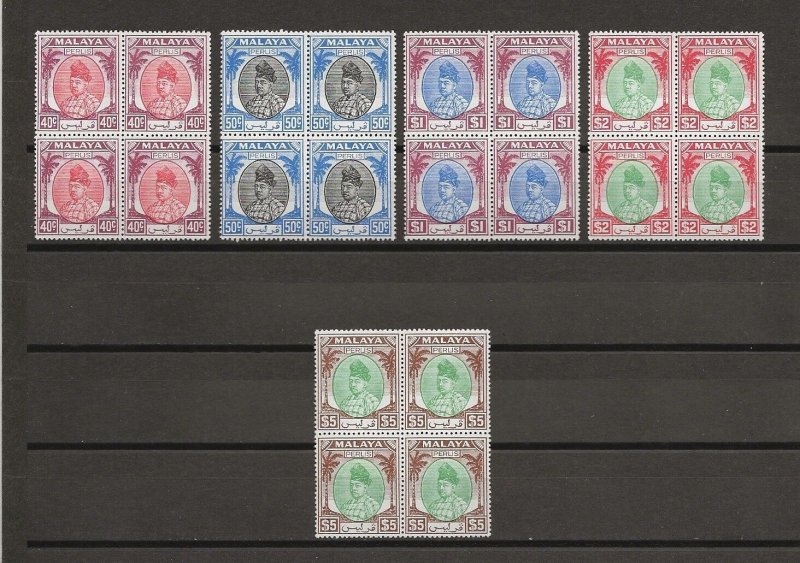 MALAYA/PERLIS 1951/55 SG 7/27 MNH Cat £640