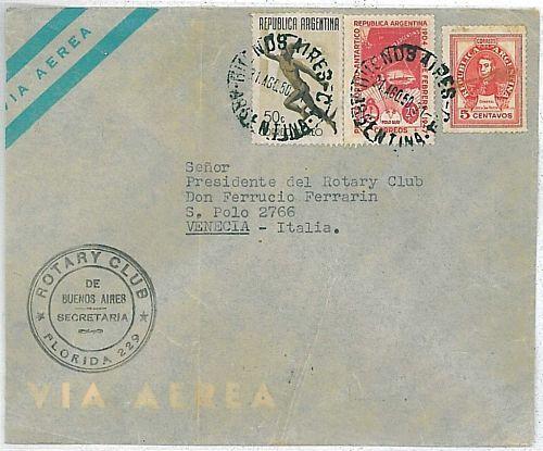 ARGENTINA - POSTAL HISTORY: COVER to ITALY 1950