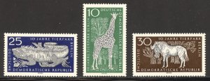 DDR Scott 759-61 MNHOG - 1965 10th Annv of the Berlin Zoo Set - SCV $2.10