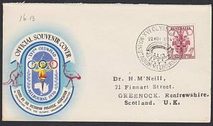 AUSTRALIA 1956 Olympic Games cover commem cancel MAIN STADIUM..............54096