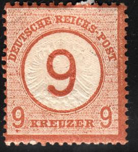 GERMANY 30 Mint 9 on 9 Kreuzer  FVF  MH (122717)