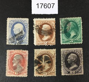 MOMEN: US STAMPS # 145-148,150-151 USED GROUP $300 LOT #17607
