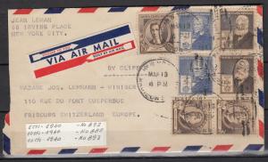 USA - March 13, 1941 Air mail cover to Switzerland - (1403)