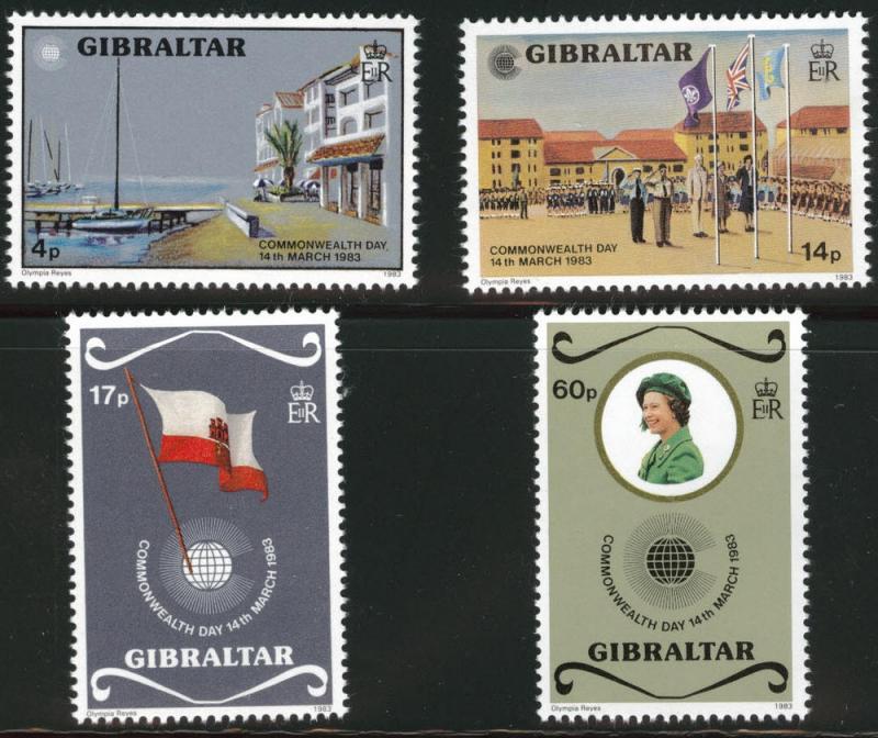 Gibraltar Scott 443-6 MNH**  1983 set