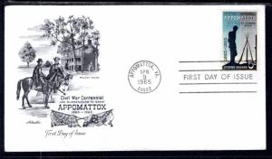 US 1182 Appomattox Artmaster U/A FDC