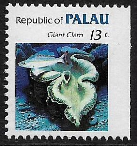 Palau #13 MNH Stamp From Booklet - Giant Clam - Marine Life (a)