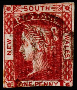 New South Wales Scott 10 (1851) Used F-G, CV $400.00 M