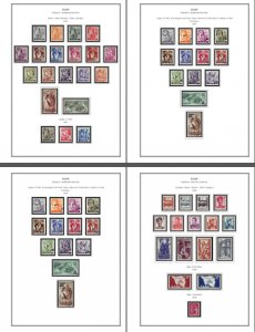 SAAR [SAARLAND] STAMP ALBUM PAGES 1920-1959 (39 color illustrated pages)