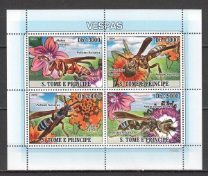 O0210 2009 Sao Tome & Principe Fauna Insects Wasps 1Kb Mnh