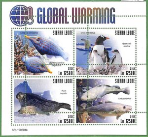 A2532 - SIERRA LEONE - ERROR: MISPERF - 2019 Global Warming, Fish,...-