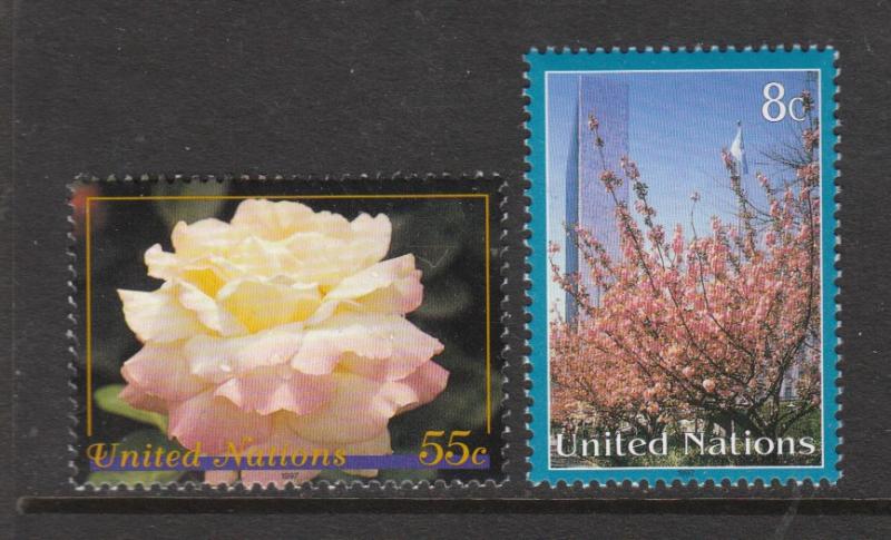 United Nations New York Flowers 698-699 MNH  VF