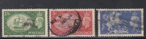 Great Britain # 286-288, Ships, Cliffs of Dover, Used, 1/3  Cat.