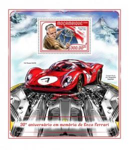 MOZAMBIQUE - 2018 - Enzo Ferrari - Perf Souv Sheet - MNH