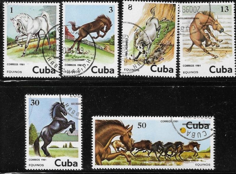 Cuba SC# 2433-2438 Horses